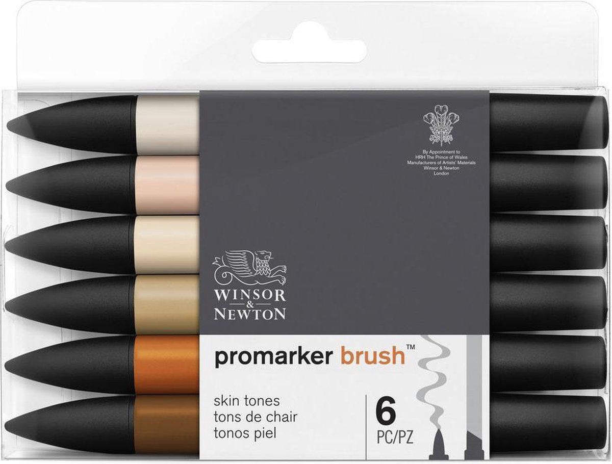 Winsor & Newton Promarker Brush Skin Tones 6 Set - 0884955070529