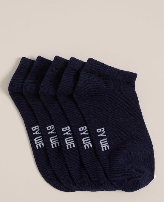 WE Fashion Jongens sokken, 5-pack, katoenmix, navy blue, maat 23-26