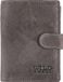 Wild Horse portemonnee en cuir pour hommes, gris, avec fermeture