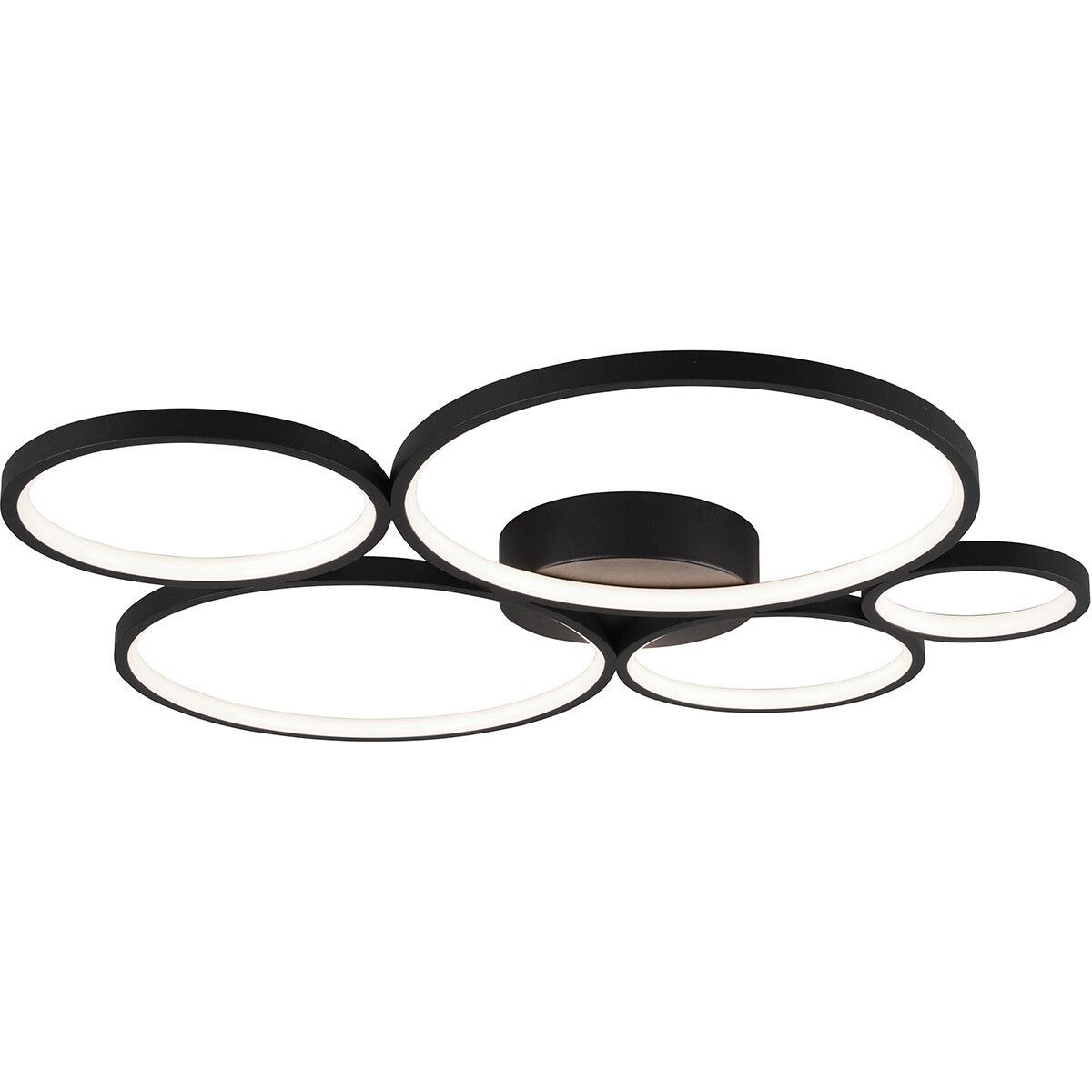 BES LED Trion Rondy Plafondlamp - 49W - 5800lm - 3000K - Dimbaar - Zwart