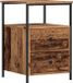 vidaXL Nachtkastje bewerkt hout oud houtkleurig 34x35,5x50 cm