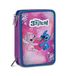 Seven Lilo & Stitch etui met 3 ritssluitingen, 3 vakken, compleet met potloden, viltstiften, kleuren, accessoires, rugzak, basisschool, middelgroot, boven, Blue Deep, meisjes en meisjes, roze