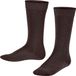 FALKE Comfort Wool lang eenkleurig wol kniekousen kinderen bruin - maat 31-34