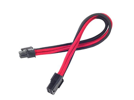 Silverstone PP07-IDE6BR - IDE Kabel - 0,25 m - Rood, Zwart
