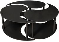Merkloos Asir Salontafelset Zwart 70 x 70 x 38 cm
