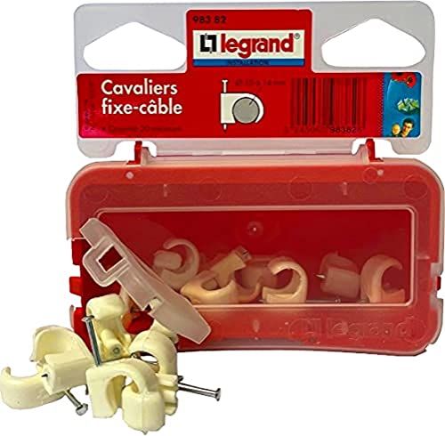 LEGRAND leg98382 20 flexibele kabelclips MULTIFIX kabel diameter 10 tot 14 mm grijs