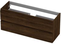 INK - Onderkast 2 Laden Greeploos met Houten Keerlijst - 1200x400x520 Mm - Koper Eiken