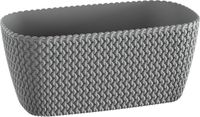 Prosperplast Plantenbak Splofy - grijs - voor buiten - 40 x 18 x 14 cm - buiten - kunststof