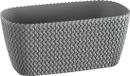 Prosperplast Plantenbak Splofy - grijs - voor buiten - 40 x 18 x 14 cm - buiten - kunststof
