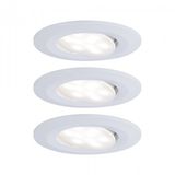 Paulmann Calla - Spot encastrable - 3 pièces - LED - Inclinable - Blanc