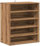vidaXL Schoenenkast bewerkt hout artisanaal eikenkleur