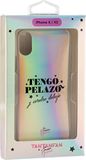 Gemaakt La Vecina Rubia Beschermhoesje voor iPhone X / iPhone XS met hologram afwerking en opschrift "Tengo Pendel en hersen", exclusief design