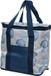 Decoris Blauwe koeltassen met schelpen print/opdruk 34 cm - 20 Liter - Maritiem