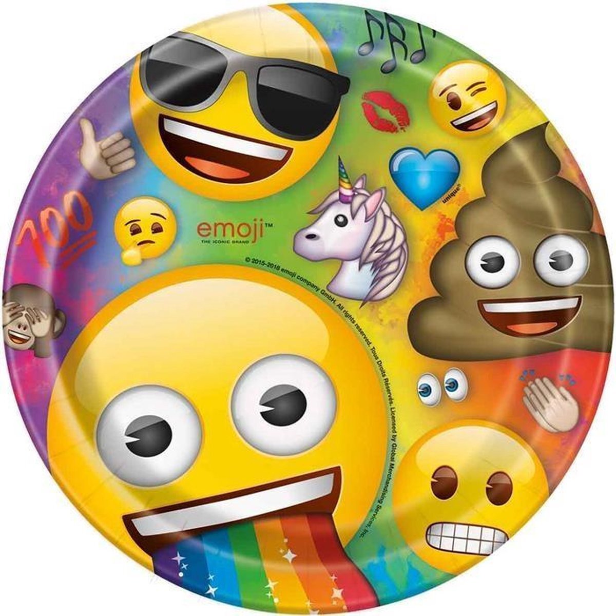 - Emoji Borden Fun 23cm 8st