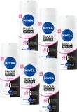 NIVEA Black & White Clear Anti-Transpirant Mini Spray - Original - 6 x 100ml