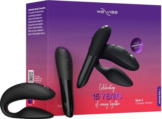 WeVibe - 15th Anniversary Collection - Zwart - Clitoris vibrator - Met ribbels/met nopjes - Oplaadbaar - Bediening via mobiele app