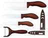 Omgoods - Set de 6 couteaux de cuisine en céramique Rouge
