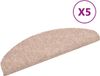 vidaXL Trapmatten zelfklevend 5 stuks 65x21x4 cm lichtbruin