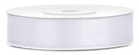 Merkloos Decoratie satijn sierlint - 3x - wit - 12 mm x 25 meter - Cadeaulint satijnlint - hobby/knutsel materiaal