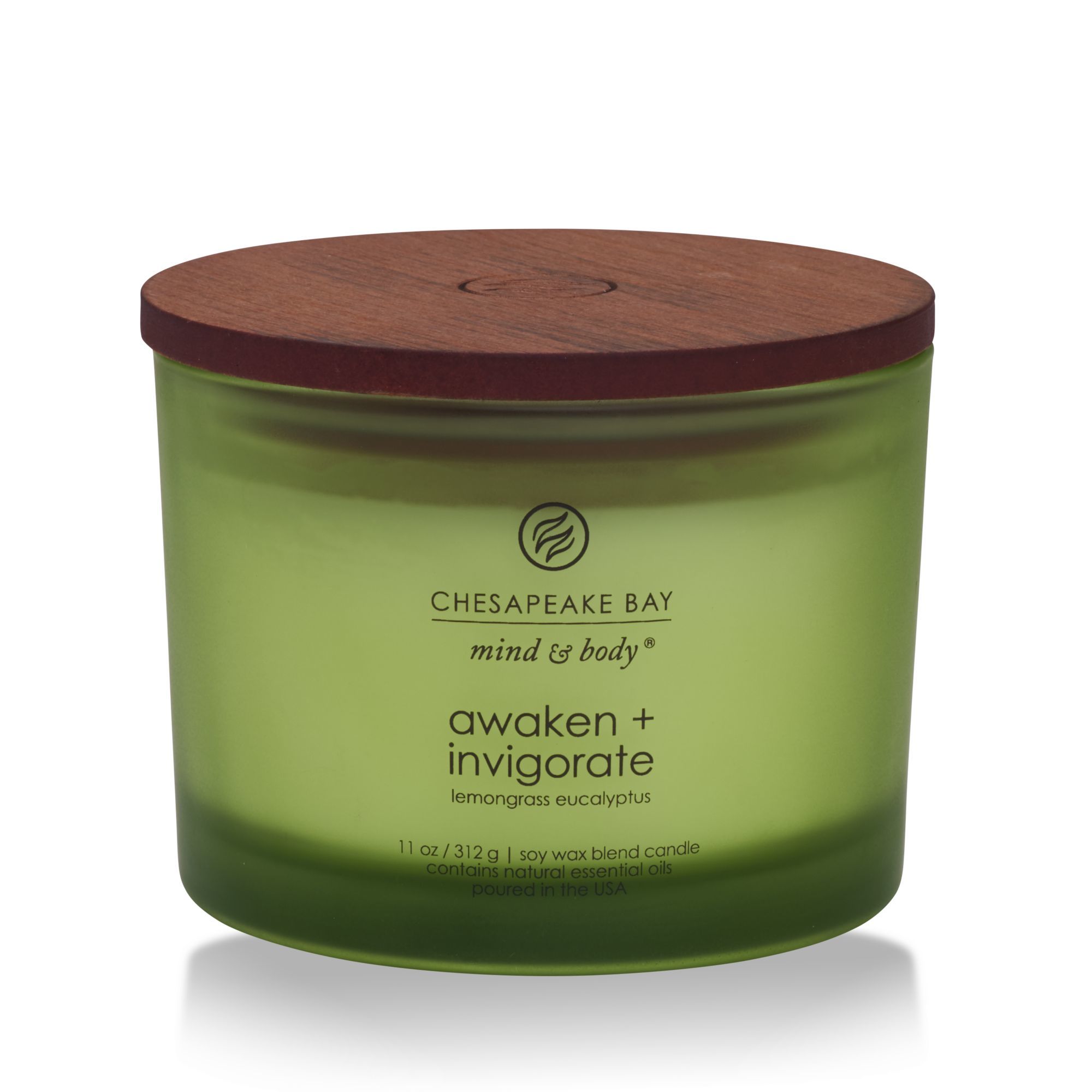 Chesapeake Bay Awaken & Invigorate Cylinder Candle - Green - 24 Hours - 312g