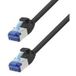 LogiLink CP5093S RJ45 Patchkabel CAT 6a S/FTP 10,00 m Schwarz Flammwidrig, Halogenfrei 1 St.