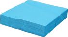 Santex feest servetten - 20 stuks - aqua blauw - 40 x 40 cm - papier