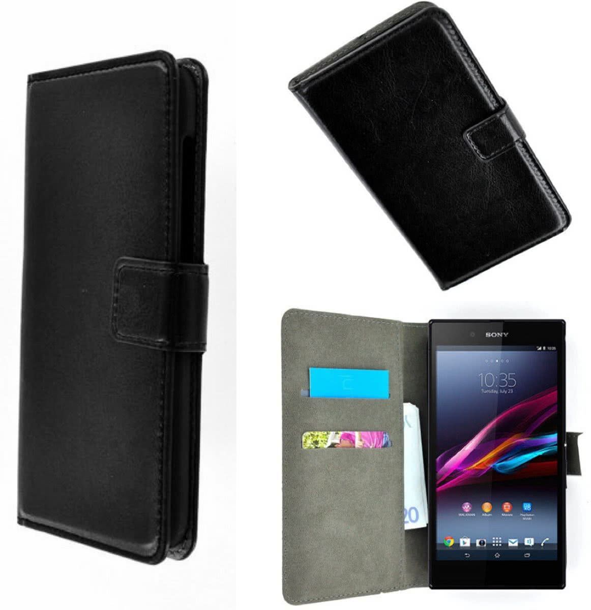 pearlycase Sony Xperia M5 Wallet Bookcase hoesje Zwart