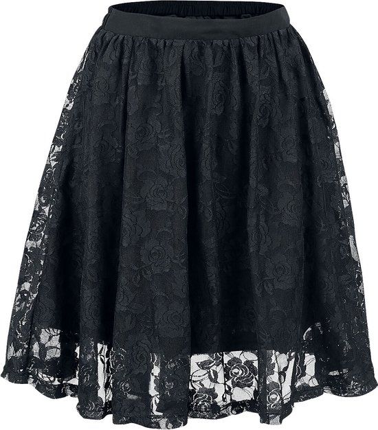 Gothicana by EMP Zwarte kanten minirok voor dames - 3XL