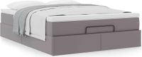 Prolenta Maison Exclusive - Cadre de lit ottoman avec matelas gris 140x190 cm similicuir