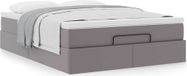 Prolenta Maison Exclusive - Cadre de lit ottoman avec matelas gris 140x190 cm similicuir