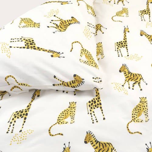 NOUS Kids katoenen dekbedovertrek ledikant (100x135 cm) Multi Dierenprint