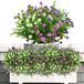 Ibenzoa® Bouquet de fleurs artificielles pour balcon et jardin - Décoration résistante aux intempéries
