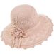 Bwecuy Sonnenhut für Damen UV-Schutz Strandhut faltbar Sommerhut Strohhut mit breiter Krempe
