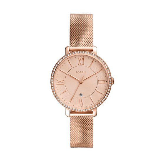 Fossil Jacqueline ES4628 Dameshorloge 36 mm - Rosékleurig