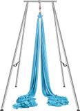 VEVOR Hamac de yoga aérienne avec cadre de yoga 12 x 2,6 m, bleu