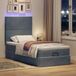 Maison Exclusive - Cadre de lit ottoman avec matelas, gris foncé, 90x200 cm, velours