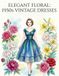 ELEGANT FLORAL 1950s Vintage Dresses