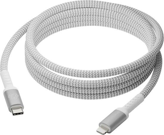 dbramante1928 re-charge - Gevlochten oplaadkabel - USB-C naar Lightning - 2 meter - Wit