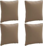 vidaXL - 4-Delige Rugkussens PUTTEN - 100% Polyester - Taupe