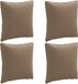 vidaXL - 4-Delige Rugkussens PUTTEN - 100% Polyester - Taupe