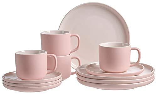 RITZENHOFF & BREKER Koffieservies Jasper, 12-delig, roze, aardewerk