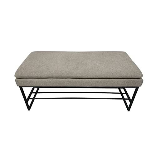 DKD Home Decor Stoel voor bed, standaard - Zwart/Beige