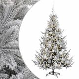 vidaXL Sapin de Noël artificiel avec boule de Noël 120 cm 150 LED Blanc chaud