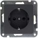 MILOS Inbouwstopcontact 230 V/16 A met geaard contact, inbouwmontage met verhoogde aanraakbescherming, antraciet