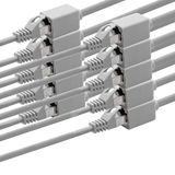 1aTTack.de 10x 3.0m CAT7 LAN-verlengkabel RJ45 - grijs