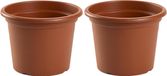 Forte Plastics Bloempot Terra Cotta Rond - 25 cm - 4 Stuks