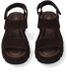 VENEZIA Sandales femme marron - Sandales plates - Suède - Fermeture velcro