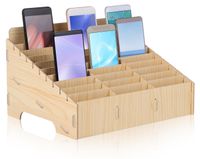 Support de téléphone en bois avec 30 compartiments