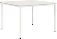 vidaXL Eettafel Wit 110 x 110 x 75 cm Massief Grenenhout