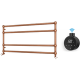 Sèche-serviettes électrique Wame - Avec thermostat connecté - 120 x 53 cm - Cuivre brossé - 600 W